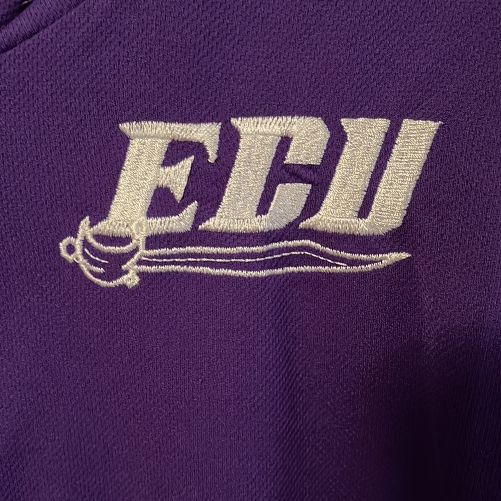 East Carolina University team worn basketball warm up shirt. Nike - Picture 2 of 5